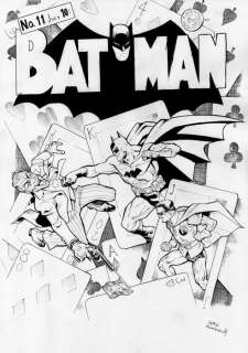 Sergi Domenech - 1 Original drawing - Batman #11 Cover Homage - Original Ink Drawing - Hand Signed - Original Artwork | Catawiki