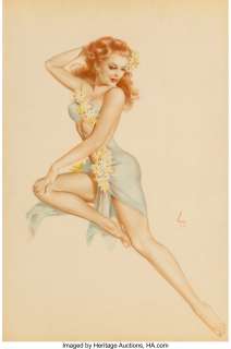 Alberto Vargas (Peruvian/American, 1896-1982) Hawaiian Beauty, Esquire study, circa 1942 Watercolor and pencil - | Heritage