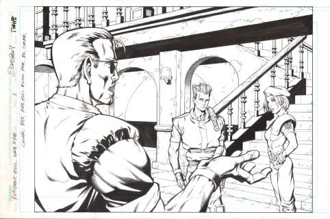 John Tighe, Ryan Odagawa - Resident Evil Web Comic Pg 1 Alpha Team Chris Redfield Jill Valentine Albert Wesker Splash