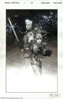 Travis Charest - Original Art for Wildcats/X-Men: The Golden Age #1, page 27 (Image, 1997). One of the hottest -