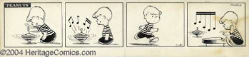 Charles Schulz - Peanuts Daily Comic Strip Original Art, dated 1-21-54 (King Features Syndicate, 1954). The - | Heritage