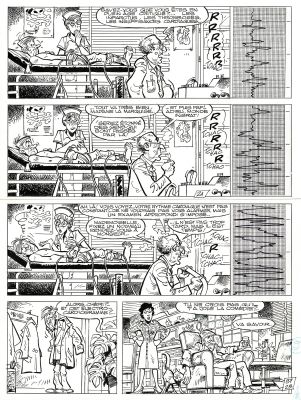 Lambil | Pauvre Lampil Tome 5, planche originale à l’encre de chine pour cet album paru en 1990 chez Dupuis. | Septimus