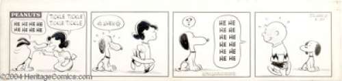 Charles Schulz - Peanuts Daily Comic Strip Original Art, dated 8-20-56 (United Features Syndicate, 1956). Lucy - | Heritage