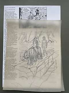 Cuvelier, Paul - 1 Original preliminary drawing - Corentin - Zwarte Water - 1972 | Catawiki