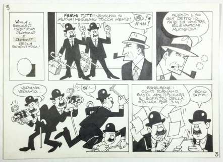 Rebuffi, Giorgio | Original comic art page  - Dick Tracy and Thomson & Thompson  - (1970) | Catawiki
