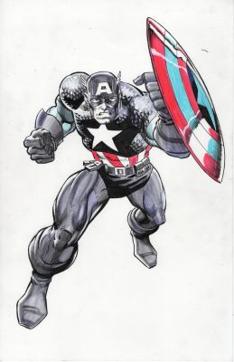 Joe Rubinstein | Captain America Full Figure Colored | Joe Rubinstein