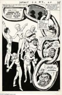 Jack Sparling - Secret Six #4, page 22 Original Art (DC, 1968). General Pao defects to the U.S., and the world is -