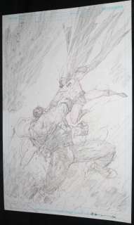 Ryan Benjamin - Batman Vs. Bane Pencil Art - 2022 Signed