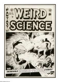 Wally Wood - Weird Science #21 Cover Original Art (EC, 1953). Few science fiction/fantasy "cover -
