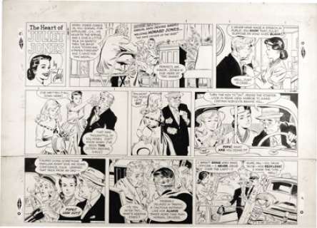 Stan Drake - The Heart of Juliet Jones Sunday Comic Strip Original Art, dated 7-24-55 (King Features Syndicate, -