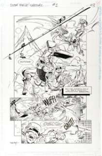 Ken Steacy - Doom Force Special #1, page 43 Original Art (DC, 1992). Writer Grant Morrison satirizes Rob Liefeld, -