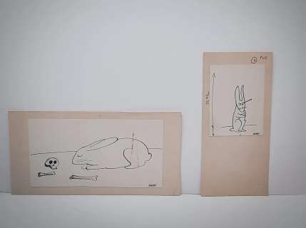 Paul Audin, dit "Avoine" (1939-2017) Lapin Deux encres sur… | misc / divers