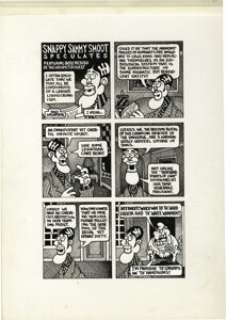 Skip Williamson - Snappy Sammy Smoot Complete One-Page Story Original Art (c.1990). Underground mainstay and -