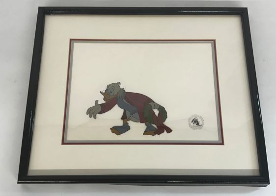 Original Disney Mickey’s Christmas Carol Scrooge McDuck Production Animation Cel | Neat Stuff Vault