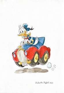 Migheli, Roberta - 1 Original drawing - Donald Duck - Paperino e la sua inseparabile 313 - 2021 | Catawiki