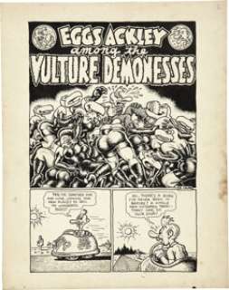 Robert Crumb Big Ass Comics #1 Splash Page 1 Eggs Ackley Original Art (Rip Off Press, 1969). Our selection of - | Heritage