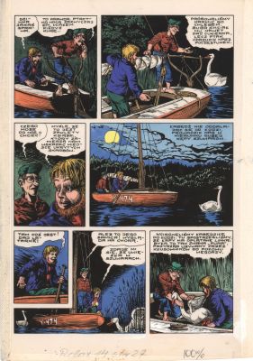 Janusz Christa (Przypisywany) | Łabędź, strona 2, kolor | Galeria Komiksu