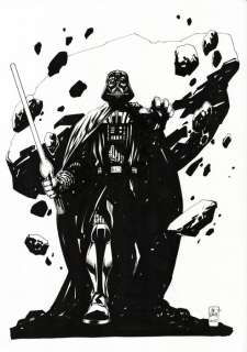 Ramon F. Bachs Original drawing - Darth Vader [Star Wars] - Star Wars Artist - 42 x 30 cm | Catawiki