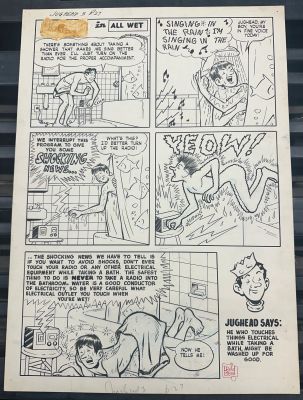 ARCHIE’S PAL JUGHEAD #3 PG 27 ORIGINAL COMIC ART 1950 DAVE BERG SIGNED | Neat Stuff Vault