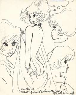 Walthéry | Natacha, illustration au feutre représentant la… | Millon