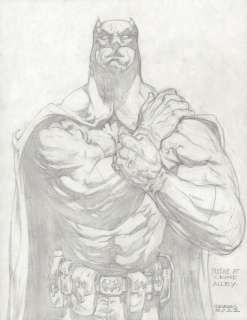 Dave Devries - Batman Half Figure Pencil Art - 2022 Signed
