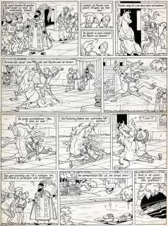 Vandersteen | Bob et Bobette, planche n°39 Ã  l’encre de Chine… | Millon