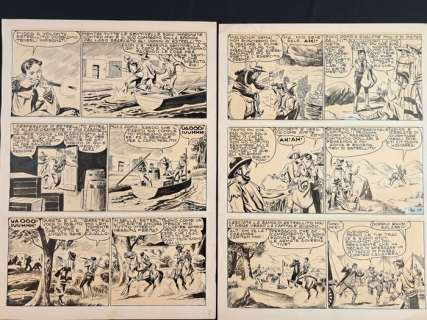 Essegesse - 2 Original page - Capitan Miki - iIl Mistero di Calavera - 1956 | Catawiki