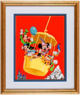 "DISNEYLAND COLORING BOOK" 1959 FRAMED ORIGINAL COVER PAINTING WITH MATCHING BOOK. | Hake’s