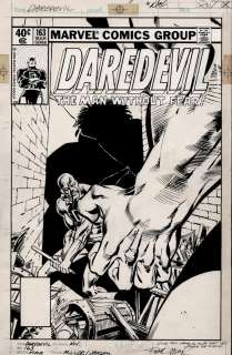Frank  Miller Joe Rubinstein - Daredevil #163 cover (daredevil vs. The incredible hulk! ) 1980