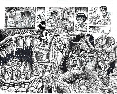 Jake Smith | Godzilla: War For Humanity - #4 Page DPS 15 & 16 | Kinetic Collectibles