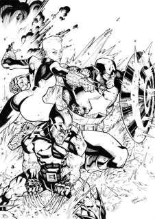 Sergi Domenech - Wolverine, Captain America, and Black Widow - Tribute Cover | Catawiki