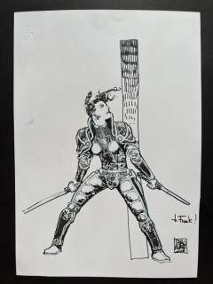 Alberti, Mario - 1 Original drawing - Banda senza ´Anima - Samurai Kämpferin | Catawiki