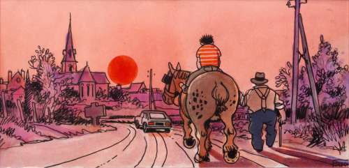 Tardi | Illustration Ã  l’encre de Chine et Ã … | Millon