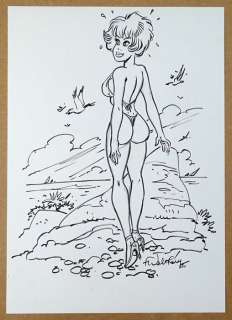 Walthéry, François - 1 Original drawing - Natacha - Natacha à la Plage - 2020 | Catawiki