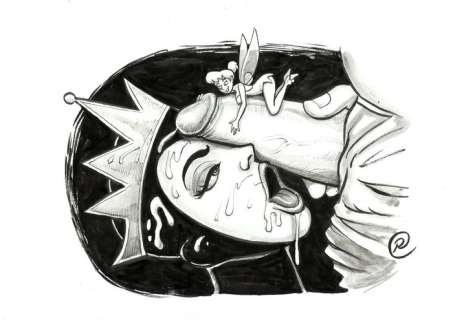 Ramis - 1 Original drawing - sexy girls - Evil Queen and Fairy - | Catawiki