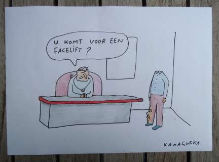 Kamagurka - 1 Original drawing - Facelift - 2000 | Catawiki