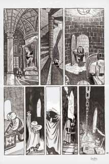 Christophe Gaultier - Double planche originale n°45-46 - Sans un bruit - Donjon Potron-Minet