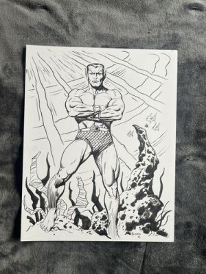 Joe Jusko Original Art Nanor Sketch Signed By Neal Adams (11 in x 14 in) | eBay US