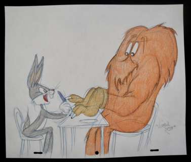 Virgil Ross Original Illustration Bugs Bunny & Gossamer | Animazing Gallery