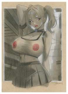 Wawrzaszek, Edward - 1 Original colour drawing - Les pin-up d’Edward - 2024 | Catawiki