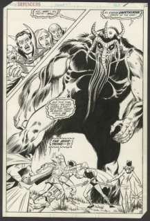 Don Perlin - DEFENDERS, THE 1972-86 #98 Splash Page | ComicConnect