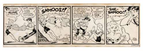 LI’L ABNER 1948 DAILY COMIC STRIP ORIGINAL ART WITH â€œSHE-SHMOOâ€ BY AL CAPP. | Hake’s