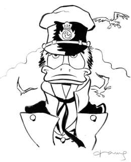 Tony Fernandez - Donald Duck Inspired by Hugo Pratt’s Corto Maltese - Original Drawing | Catawiki