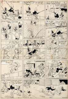 Hubinon | Blondin et Cirage, planche n°9 Ã  l’encre de… | Millon