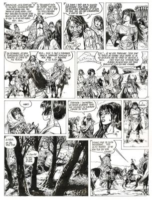Franz - Lot 374 - Poupée d’ivoire, Le tombeau Scythe, planche originale à l’encre de chine.