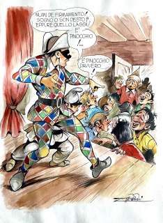 GUIDO ZAMPERONI - Original illustration cm. 30x40. Signed. Mint. Code 9233.