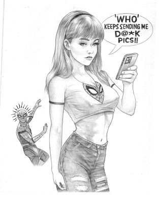 Dave Nestler - Mary Jane‘s naughty admirer, original pencil sketch