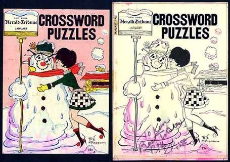 Bill Kresse - 1965 Snowman Crossword Puzzle Cover Art