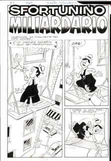 Colantuoni, Tiberio - 12 Original page - Tiramolla #3 - "Sfortunino Miliardario" - Storia originale completa - 1966 | Catawiki