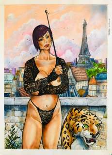 Troiano, Enzo - 1 Original colour drawing - City girl - 2012 | Catawiki